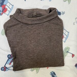 American Eagle Outfitters Taupe Ribbed Turtleneck